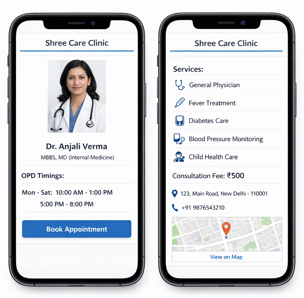 Doctor & Clinic Website Design