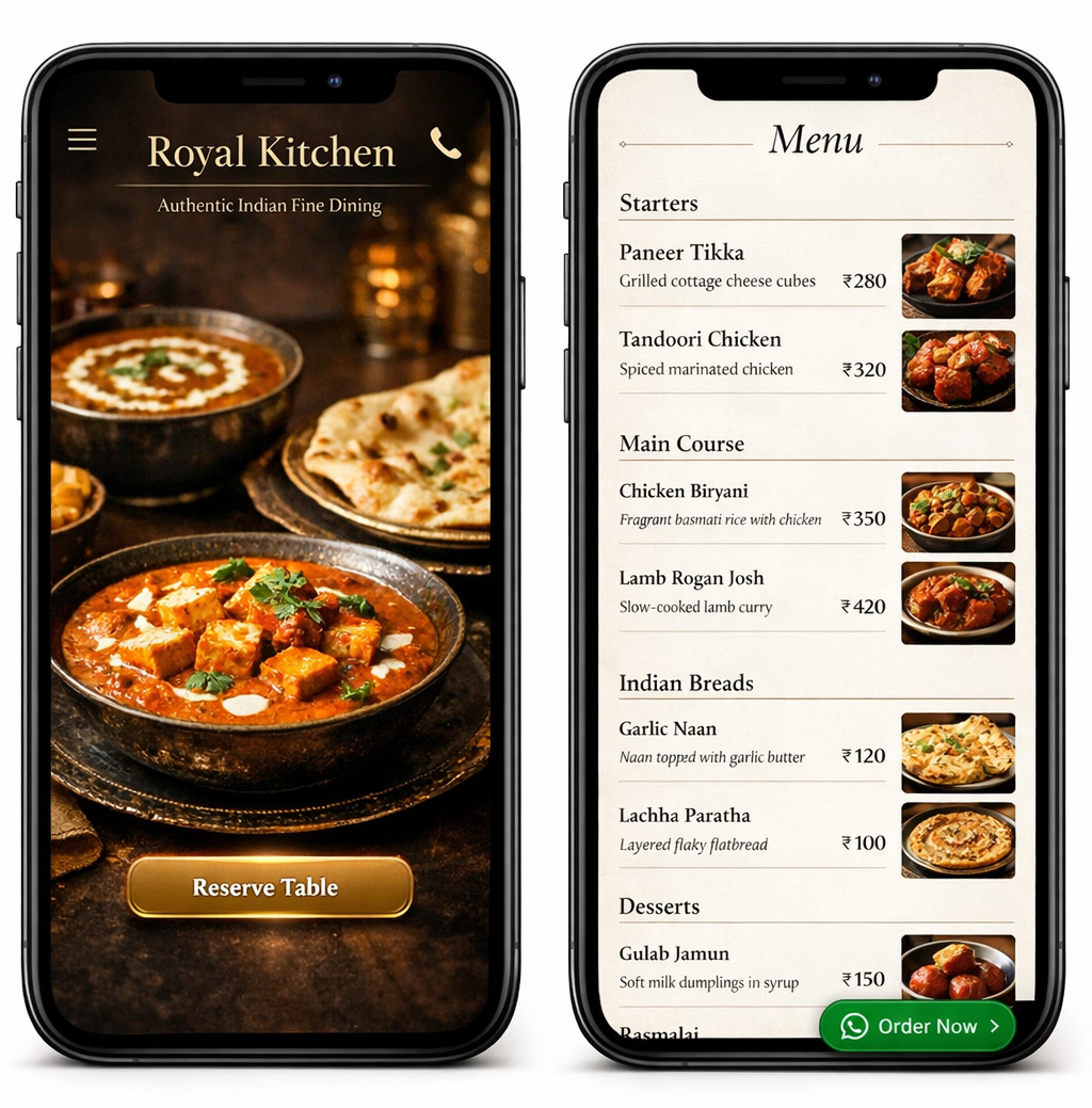 Restaurant & Cafe Website Design